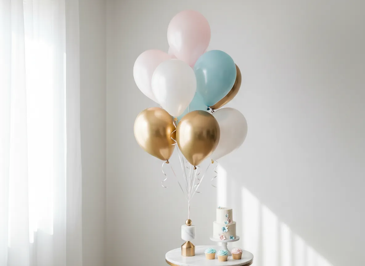 Balloon bouquet arrangement for a birthday celebration